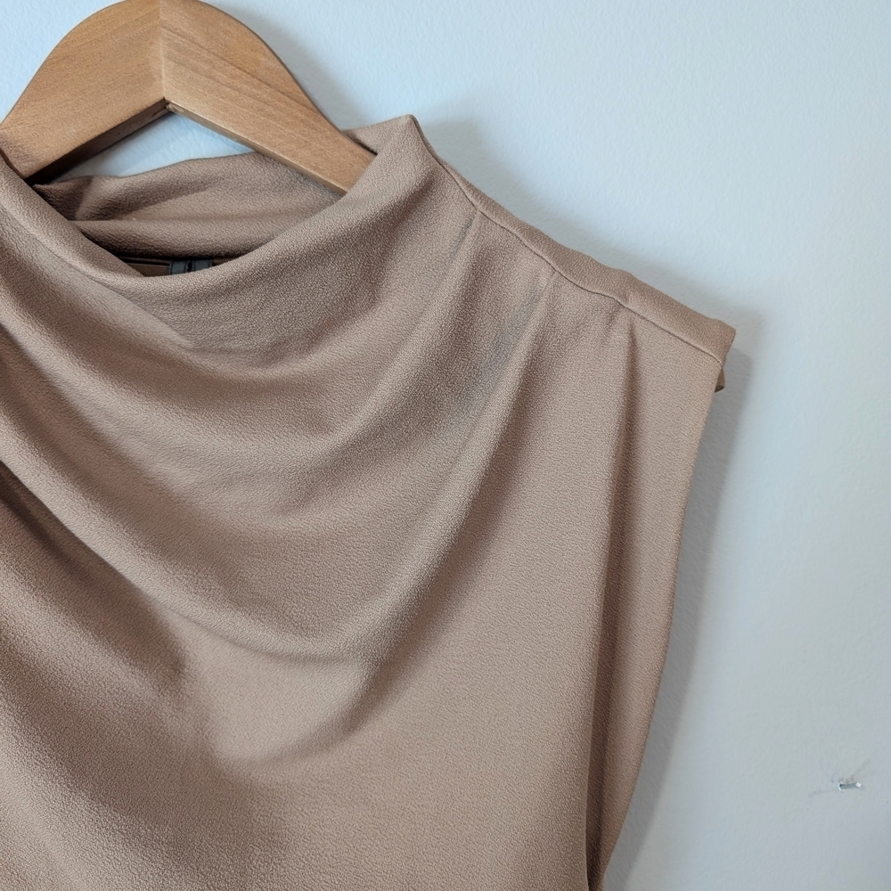 Anthropologie Tan Sleeveless Dress Sz Xs - Picture 8 of 13